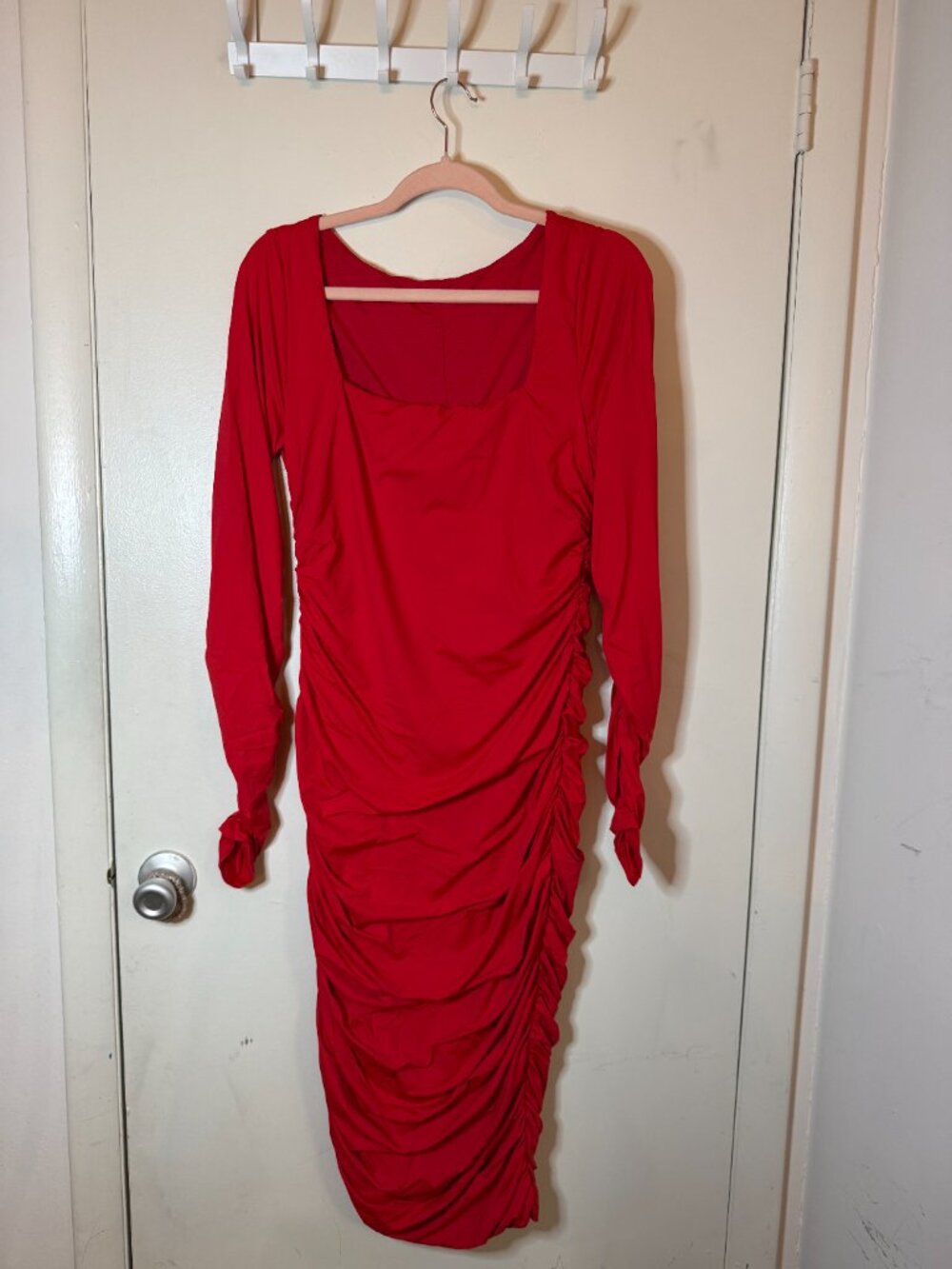 Red Ruched dress
